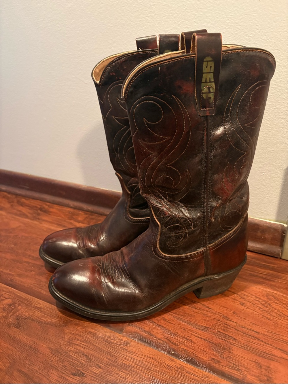 Men's Brown Leather Western Boots